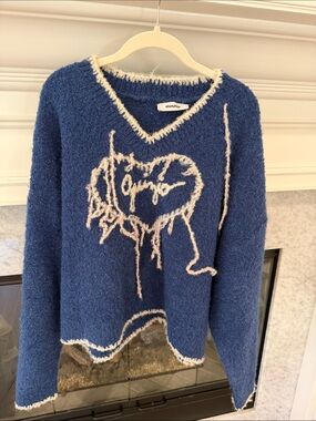 GUIZIO mohair blend heart sweater